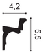 Гладкий карниз Alza Decor C323